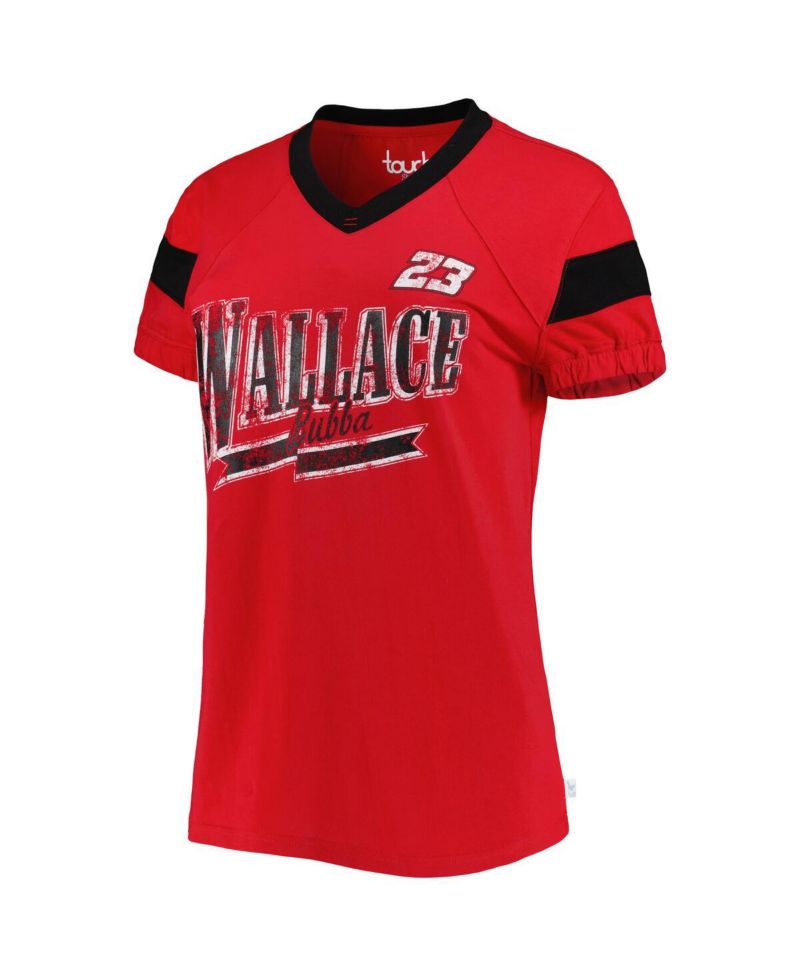 Women's Red Bubba Wallace Pre-Game V-Neck T-Shirt