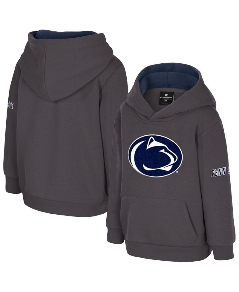Toddler Charcoal Penn State Nittany Lions Big Logo Volume Fleece Pullover Hoodie