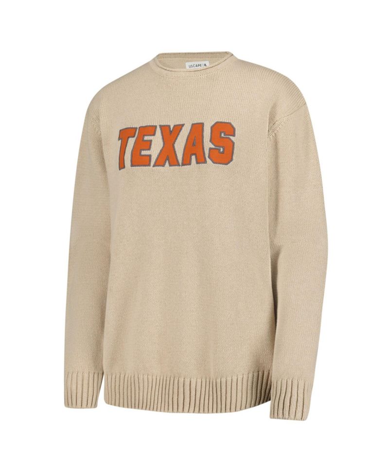 Men's and Women's Ash Texas Longhorns Embroidered Applique Sweater