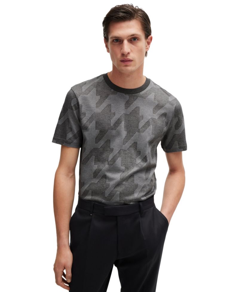 Men's Houndstooth Jacquard T-Shirt
