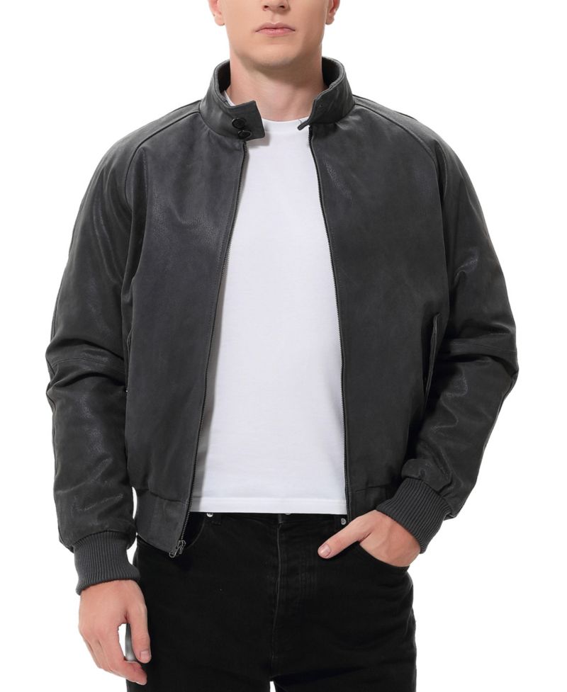 Men's WWII Distressed Leather Bomber Jacket