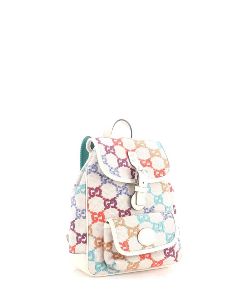 Children's Pocket Flap Backpack Multicolor GG Linen