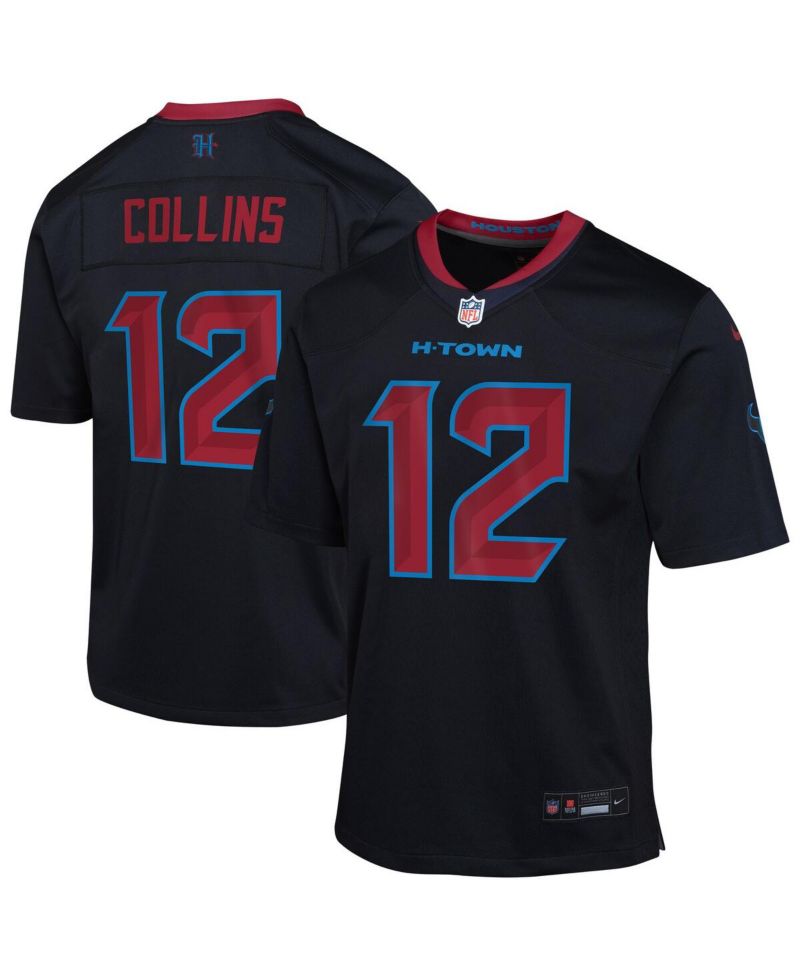 Big Boys and Girls Nico Collins Navy Houston Texans Alternate Game Jersey