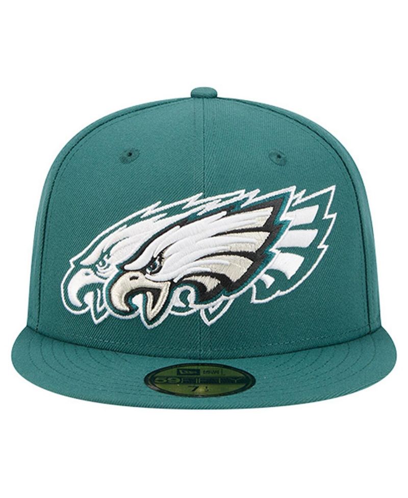 Men's Midnight Green Philadelphia Eagles Tri-Hit 59FIFTY Fitted Hat