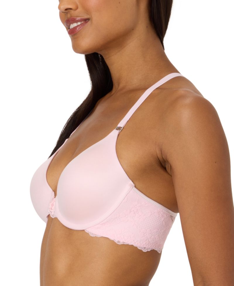 One Fab Fit Lace T-Back Shaping Underwire Front Close Bra 7112