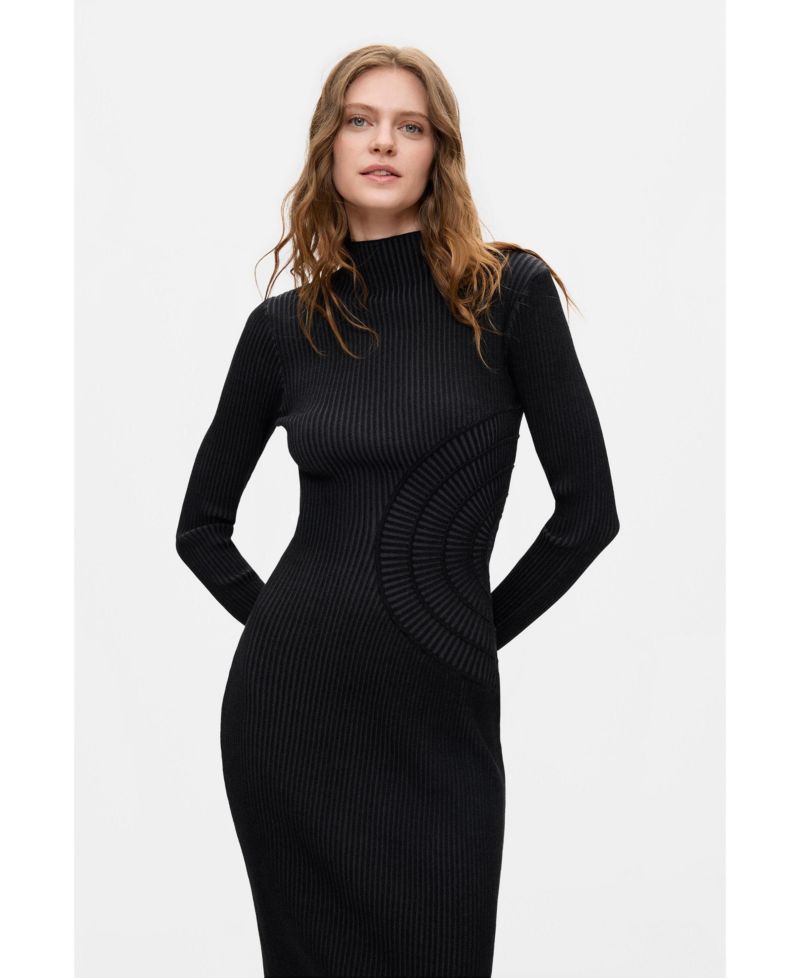 Women's Shimmering knit midi dress