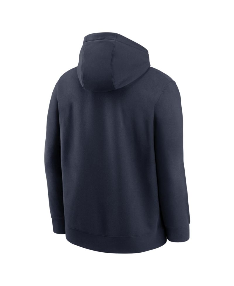 Men's Navy Houston Texans Busted Play Club Fleece Pullover Hoodie