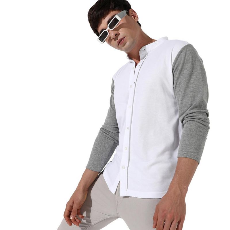 Men's Men's Colourblocked Regular Fit Shirt