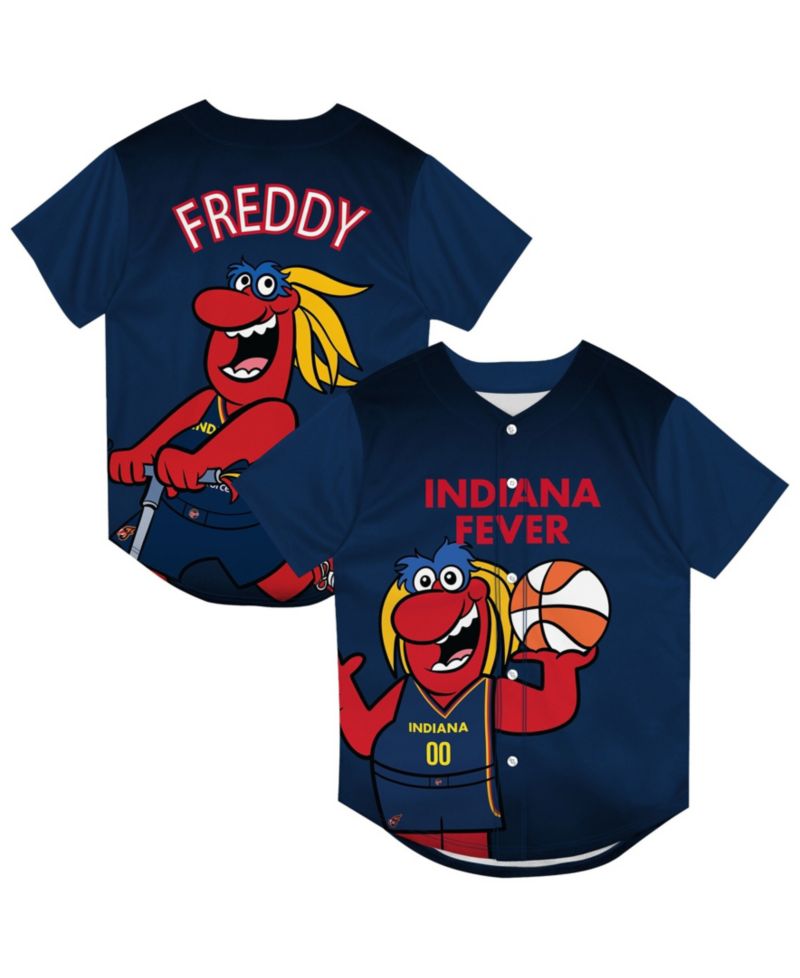 Big Boys and Girls Navy Indiana Fever Mascot Friend Mesh Fashion Jersey