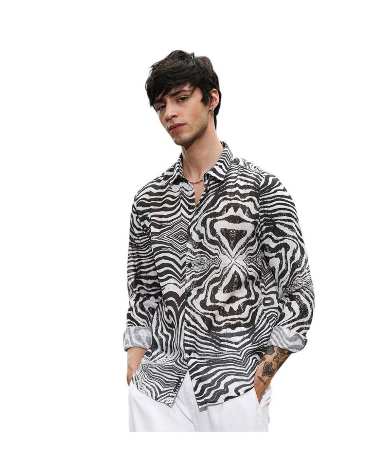 Men's Zebra-Kaleidoscopic Shirt