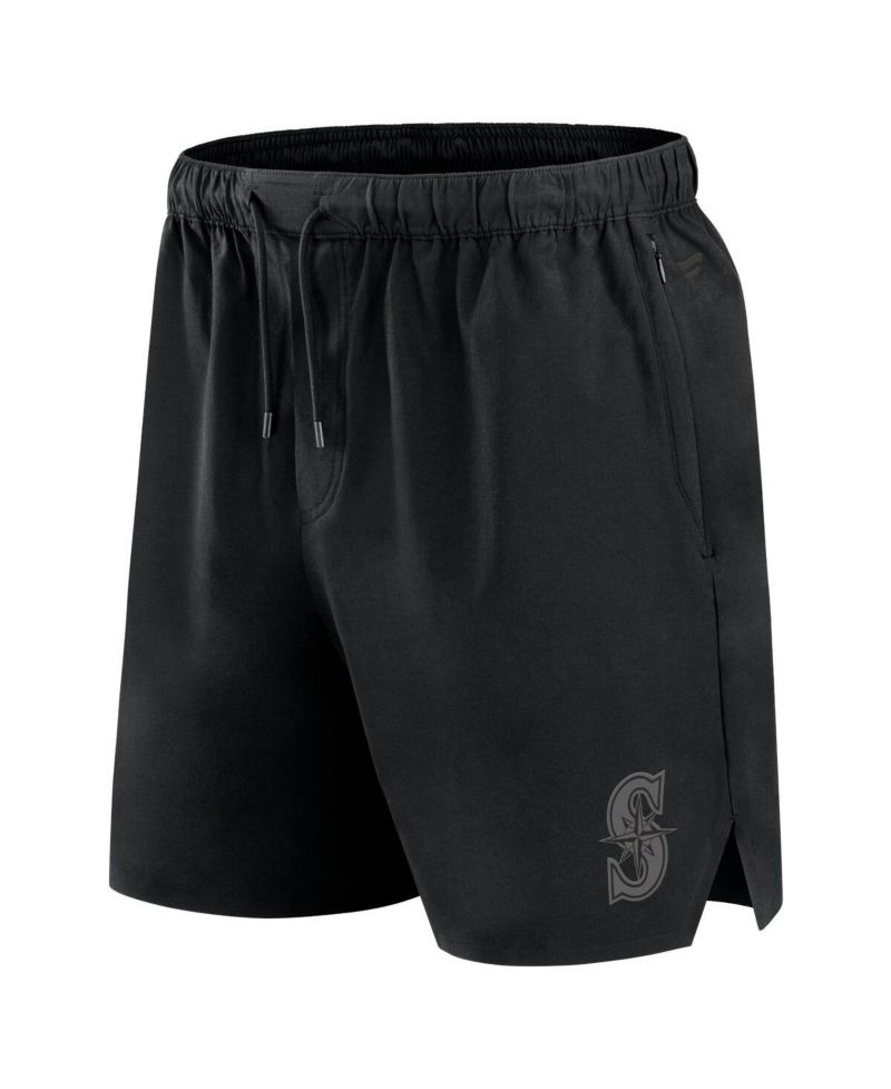 Men's Black Seattle Mariners Front Office Micro Tonal Shorts