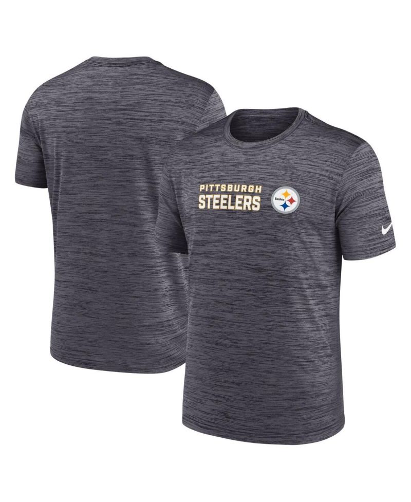 Men's Black Pittsburgh Steelers Big & Tall Primetime Reverse Play Velocity Performance T-Shirt