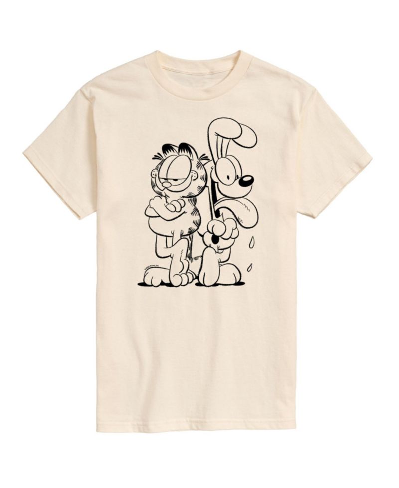 Hybrid Apparel Garfield and Odie Mens Short Sleeve Tee