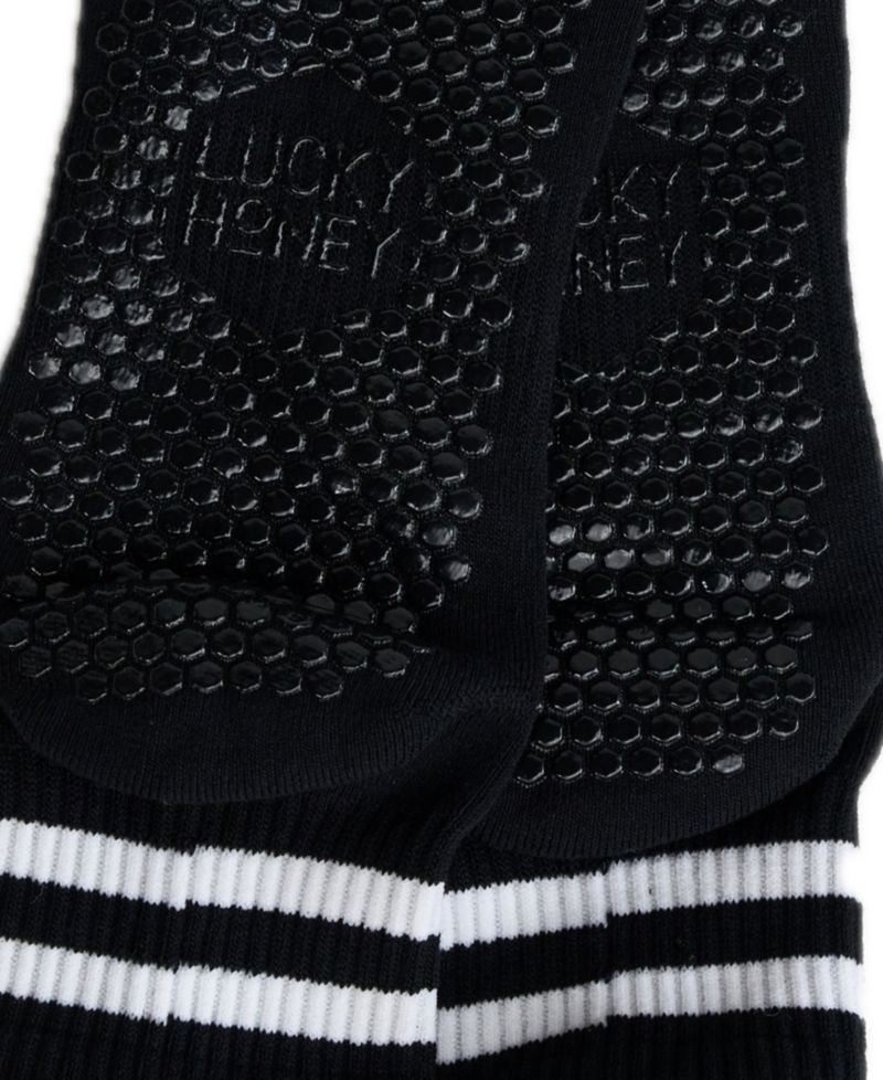Lucky Honey Women's Athletic Stripe Boyfriend Quarter Socks