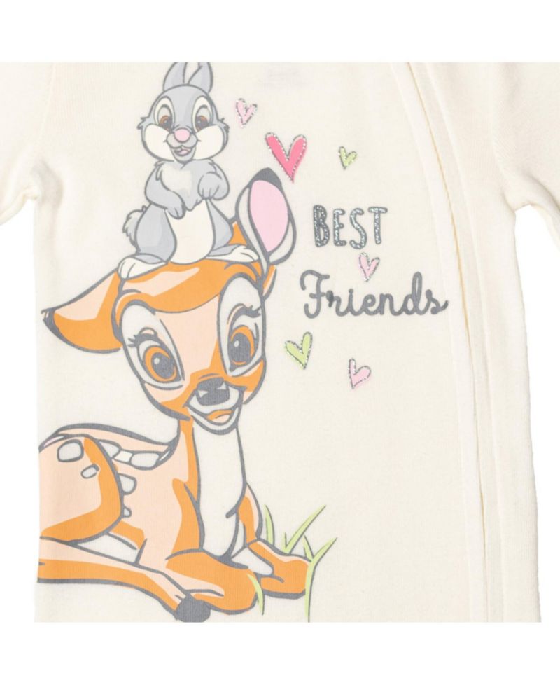 Baby Girls 101 Dalmatians 3 Pack Sleep N' Play Coveralls