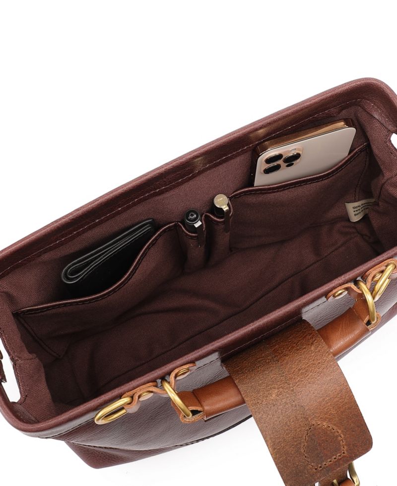Doctor Small Leather Crossbody Satchel Bag