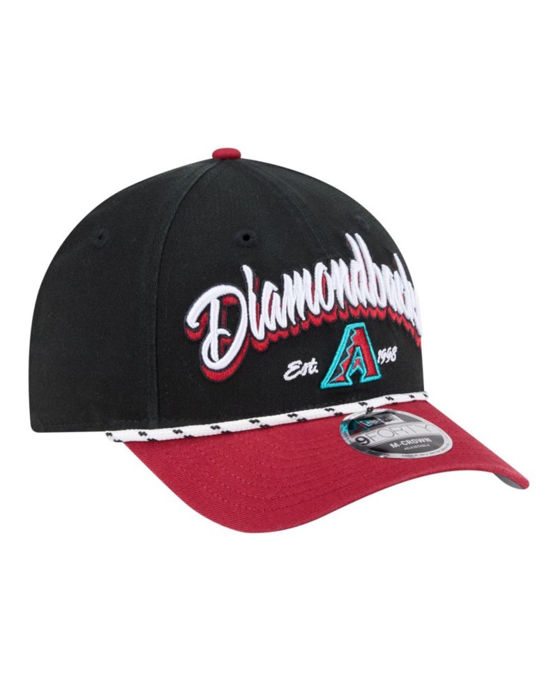 Men's Black/Red Arizona Diamondbacks Team Loyal 9FORTY M-Crown Adjustable Hat