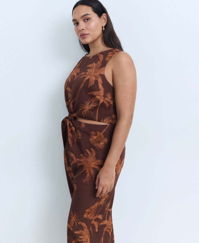 Women's Cut Out Knot Detail Lyocell Jumpsuit