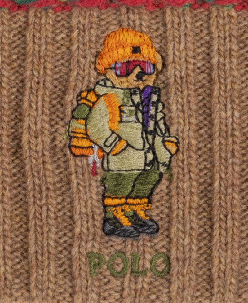 Men's Fair Isle Redrock Bear Beanie