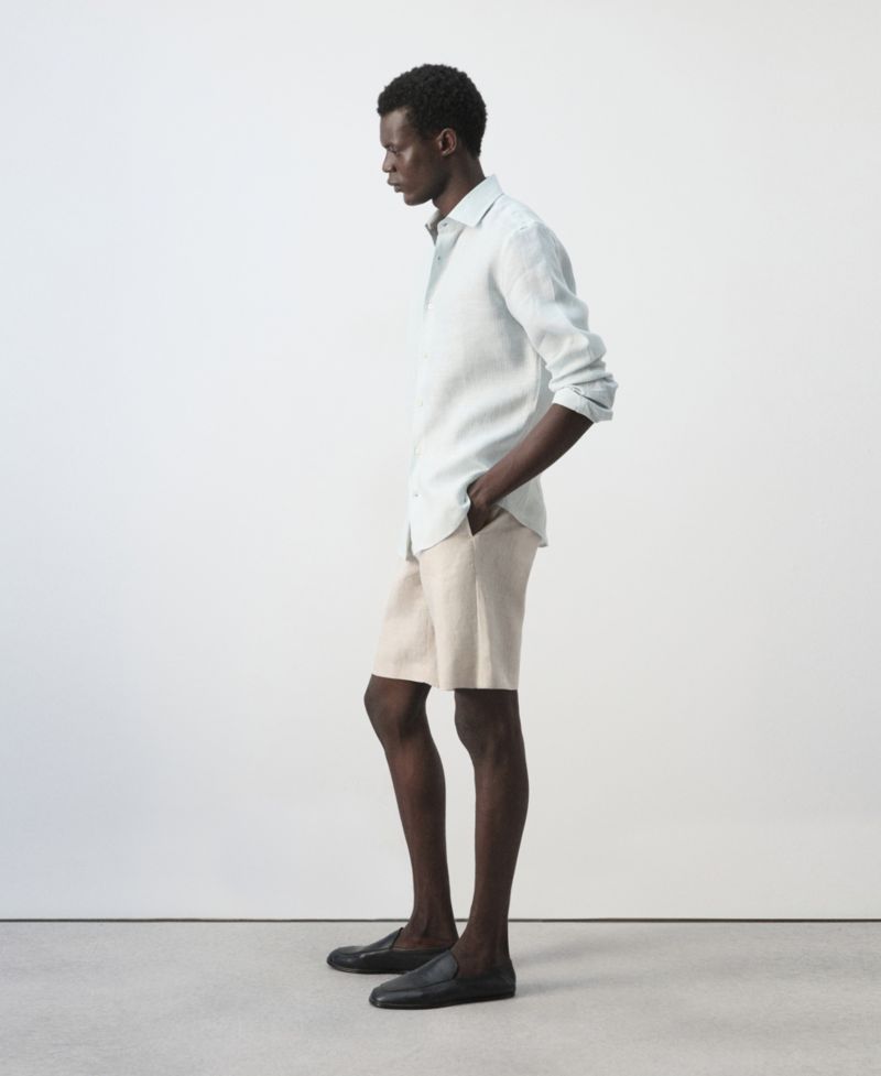 Men's Linen Slim-Fit Shirt