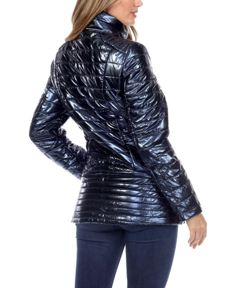 Women's Metallic Puffer Coat