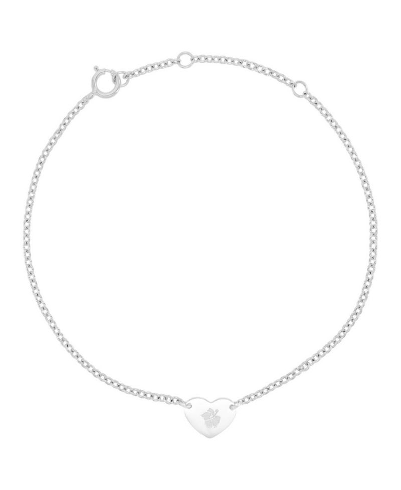 Waterproof Yellow Hibiscus Heart Bracelet