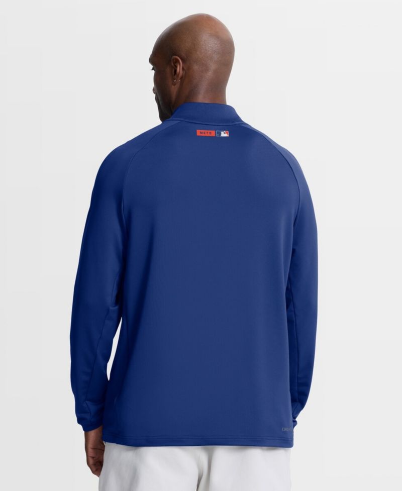Men's Royal New York Mets Authentic Collection Dri-FIT Raglan Half-Zip Pullover Hoodie