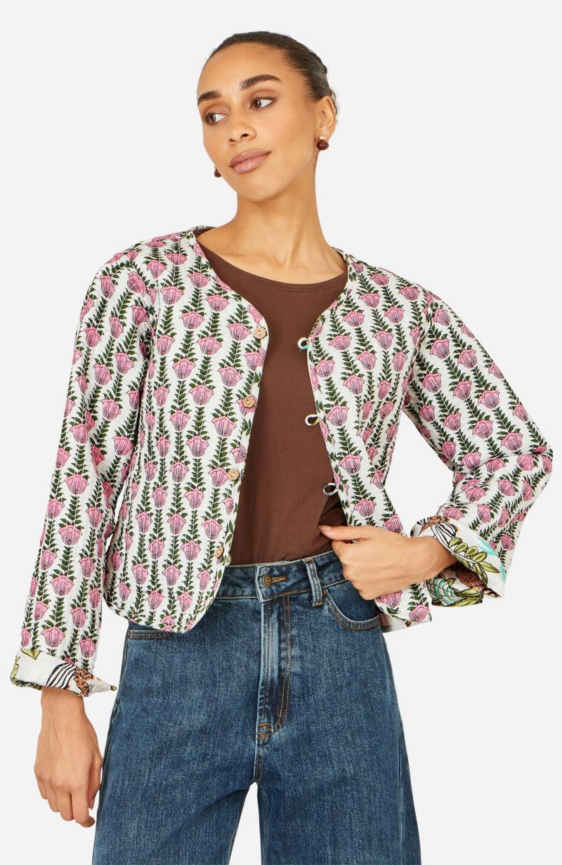 Women's Print Reversible Cotton Jacket
