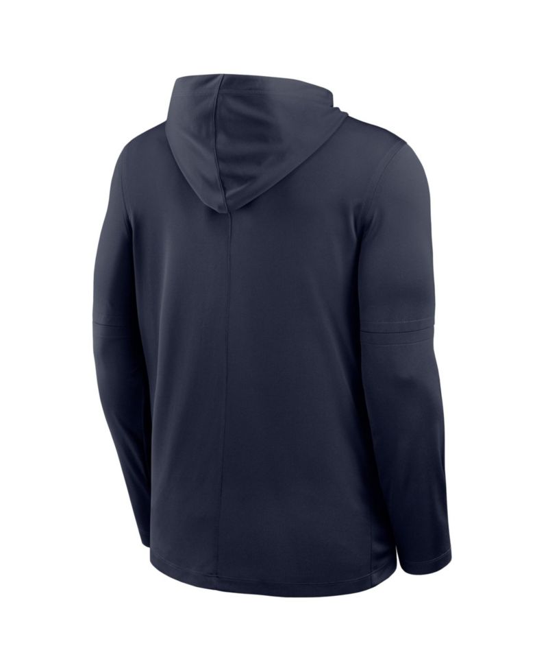 Men's Navy Ole Miss Rebels 2026 Sideline Dri-FIT Lightweight Hooded Top