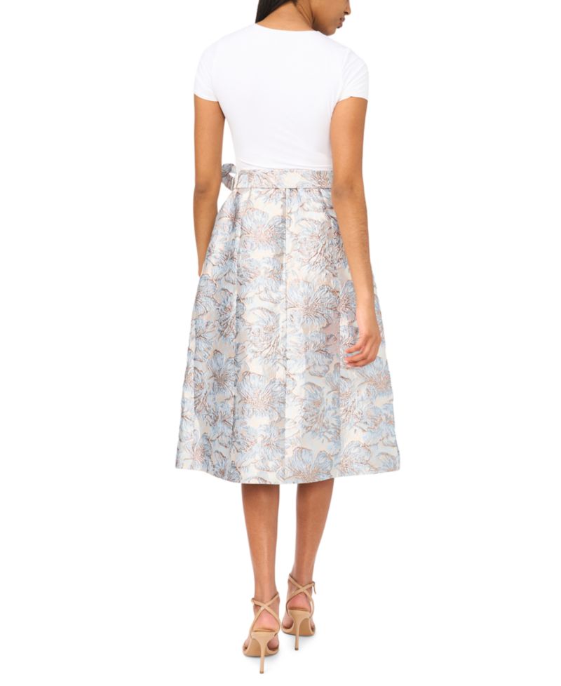 Women's Jacquard A-Line Midi Skirt