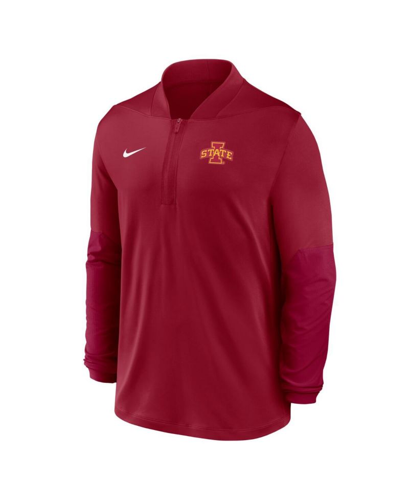 Men's Cardinal Iowa State Cyclones Dri-FIT Half-Zip Pullover Sweatshirt