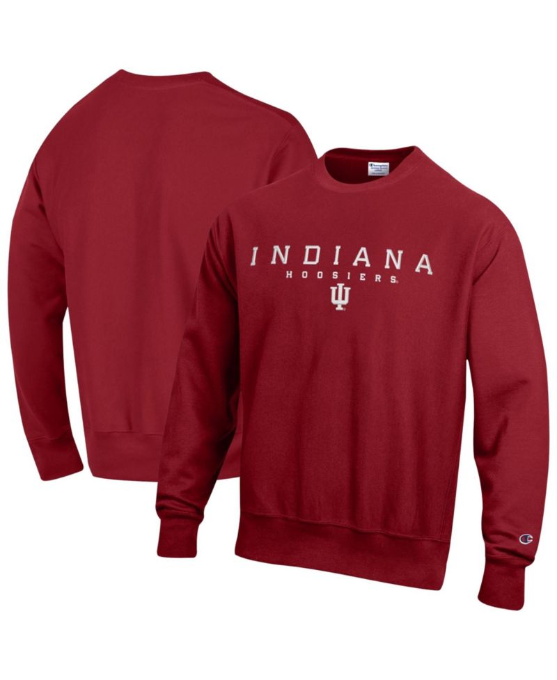 Men's Indiana Hoosiers Relentless Reverse Weave Heavyweight Crewneck Sweatshirt