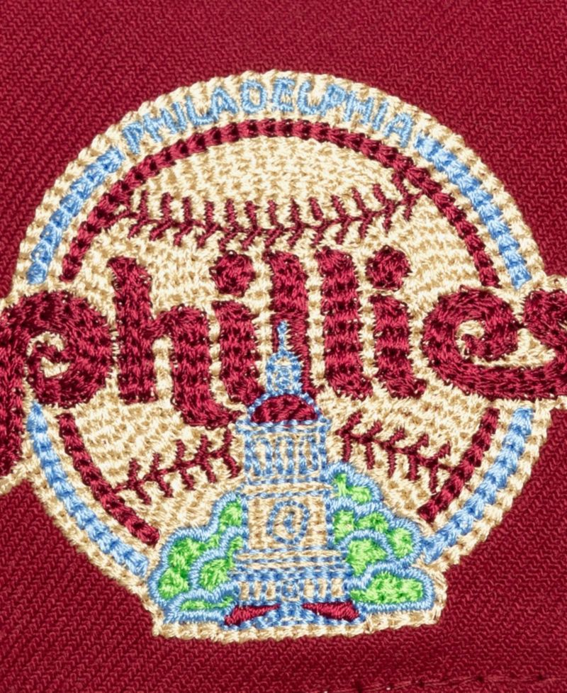 Men's Maroon Philadelphia Phillies Secondary Patch Pro Snapback Hat