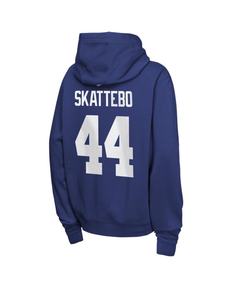 Big Boys and Girls Cam Skattebo Royal New York Giants Name & Number Club Fleece Hoodie