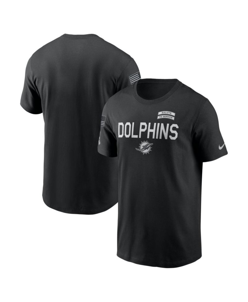 Men's Black Miami Dolphins 2026 Salute to Service Sideline Dri-FIT T-Shirt