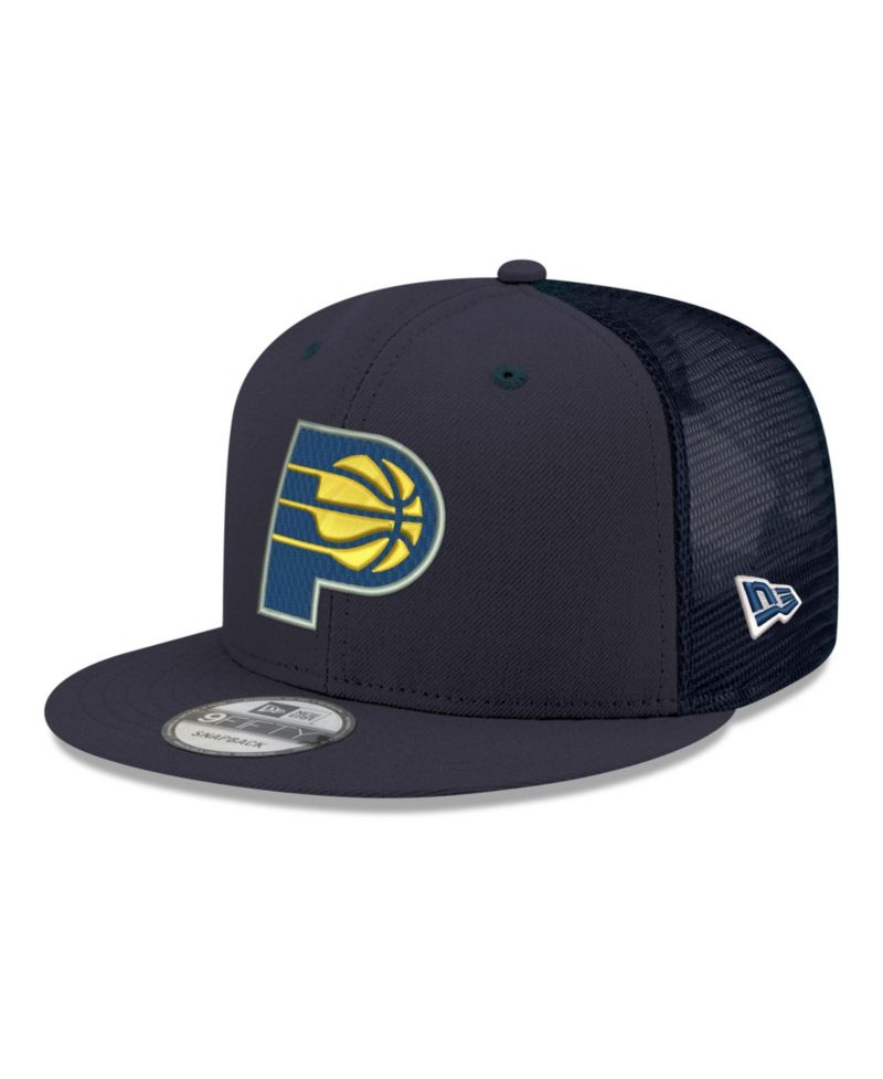 Men's Navy Indiana Pacers Core Logo Meshback 9FIFTY Snapback Hat