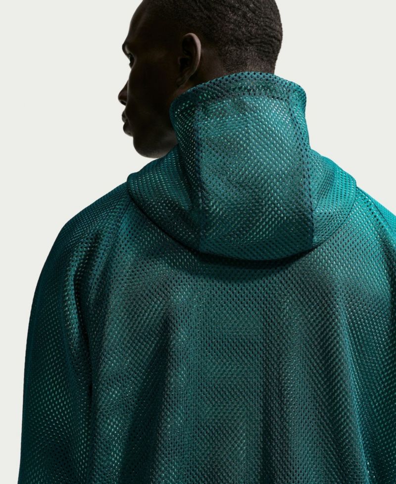 Men's Green Brazil National Team 2026 Anthem Mesh Dri-FIT Full-Zip Hooded Jacket