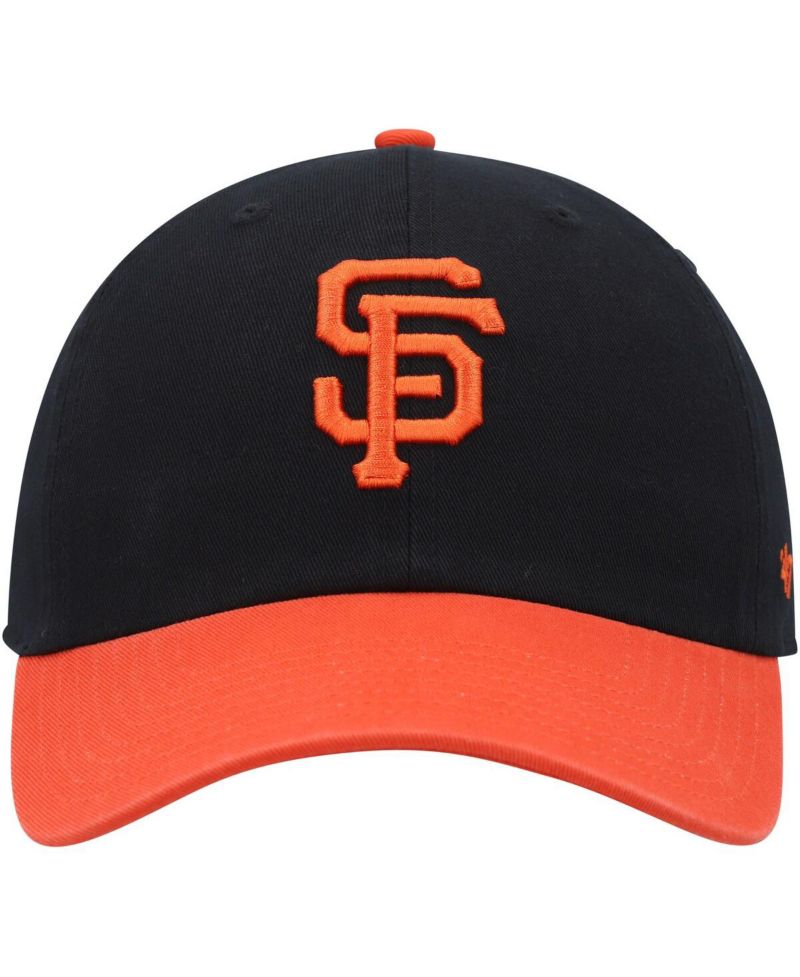 Men's Black, Orange San Francisco Giants Clean Up Adjustable Hat