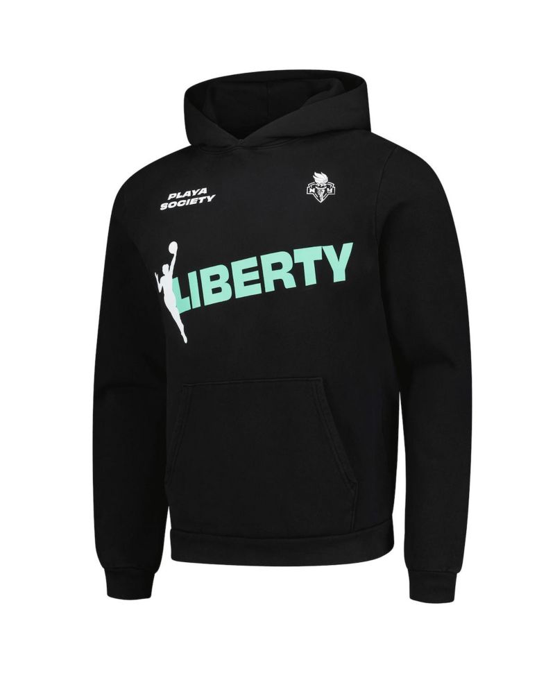 Men's and Women's Black New York Liberty Team Pullover Hoodie