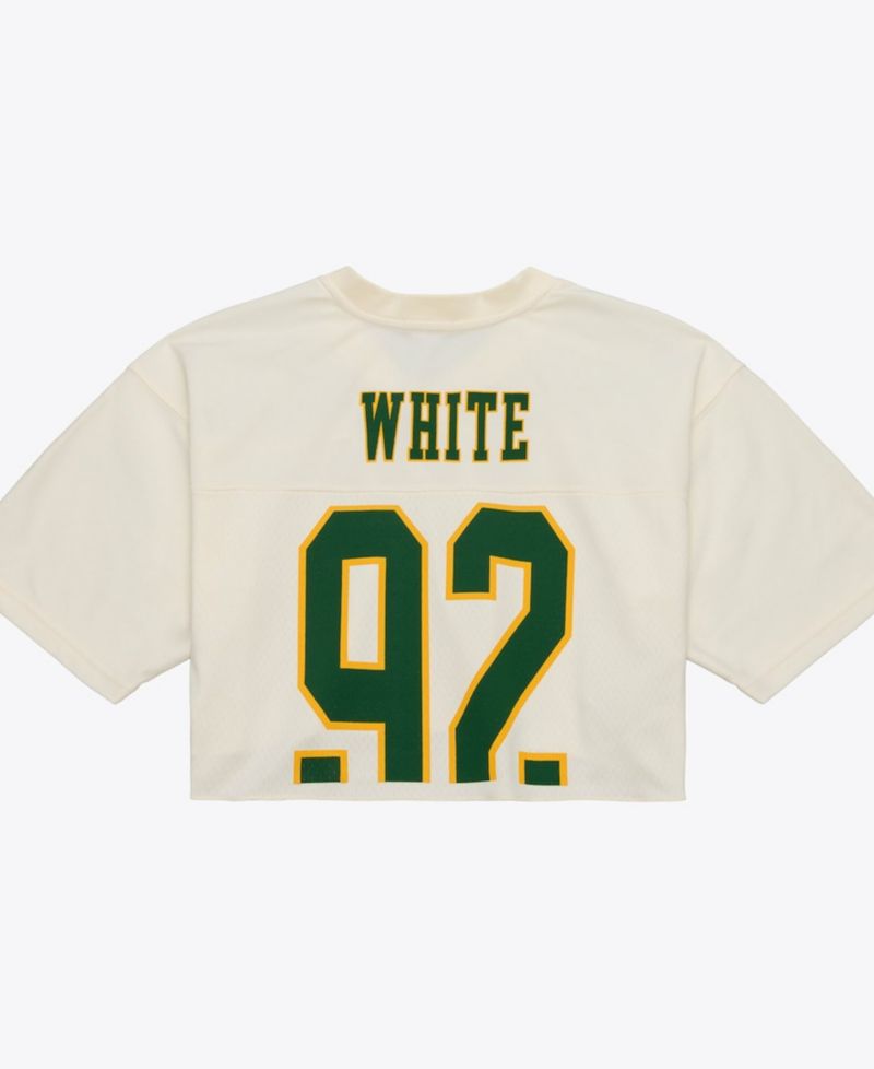 Women's Reggie White Cream Green Bay Packers Retired Player Cropped Fashion Jersey