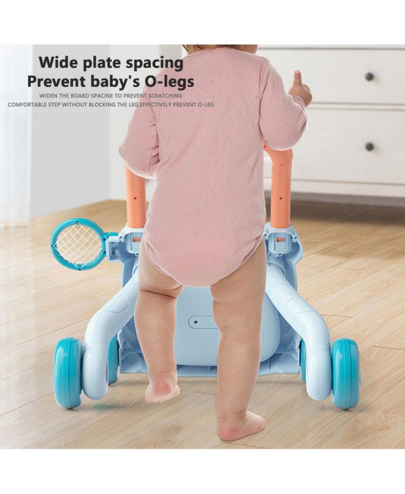 2-in-1 Baby Push Walker & Activity Center - Adjustable & Anti-Tip Design for First Steps