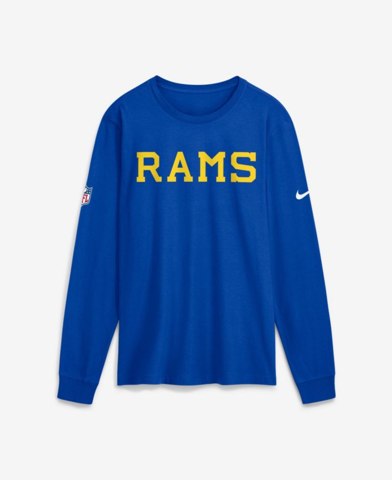 Men's Royal Los Angeles Rams Option Offense Long Sleeve T-Shirt