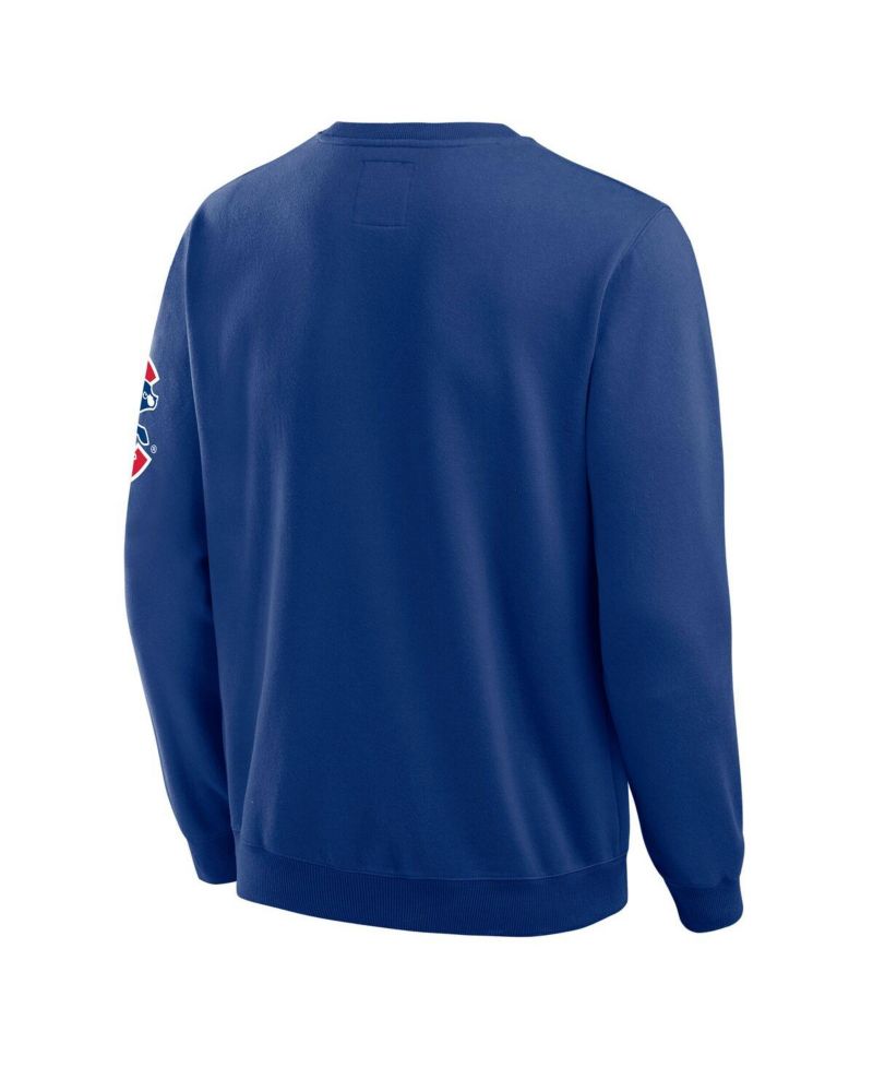 Darius Rucker Collection by Men's Royal Chicago Cubs Washed Crew Neck Pullover Sweatshirt