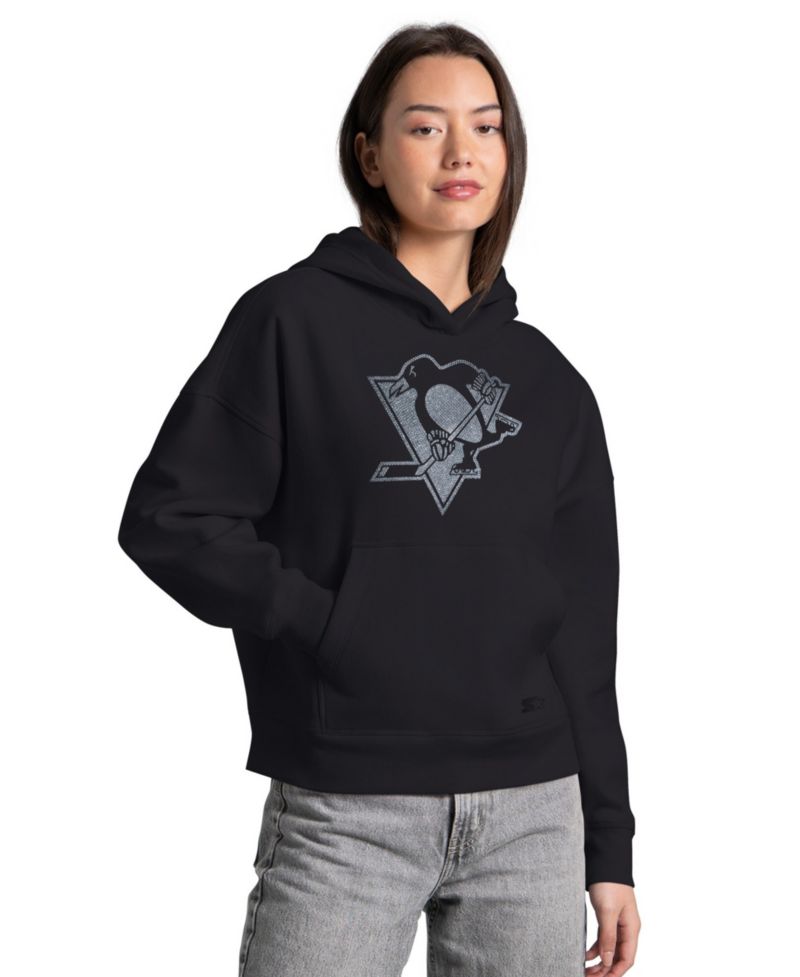 Women's Black Pittsburgh Penguins Rhione Relaxed Hoodie