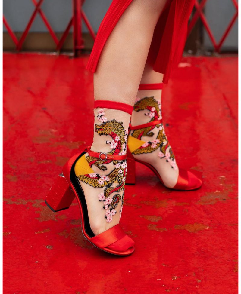 Women's Year of the Dragon Sheer Sock