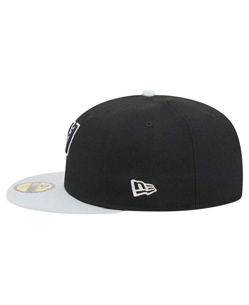 Men's Black/Silver San Antonio Spurs 2-Tone 59FIFTY Fitted Hat