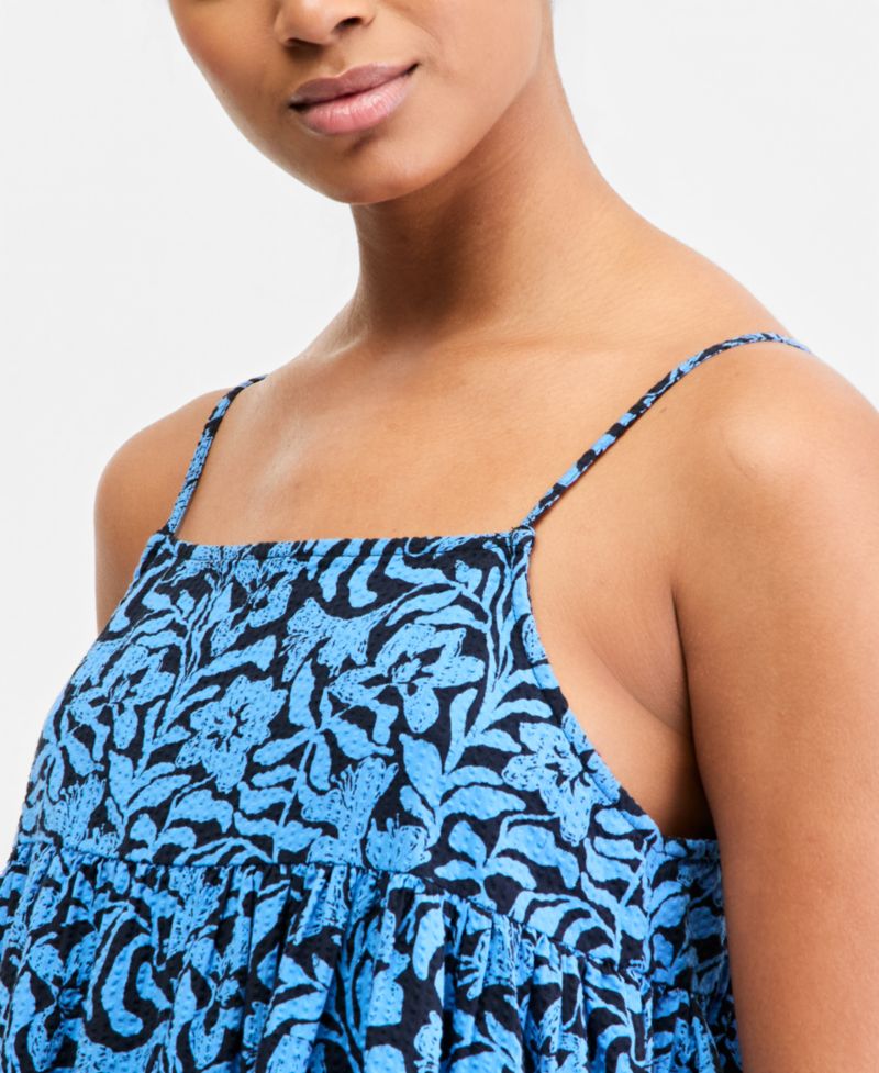 Women's Square Neck Rilee Printed Cover-Up Dress