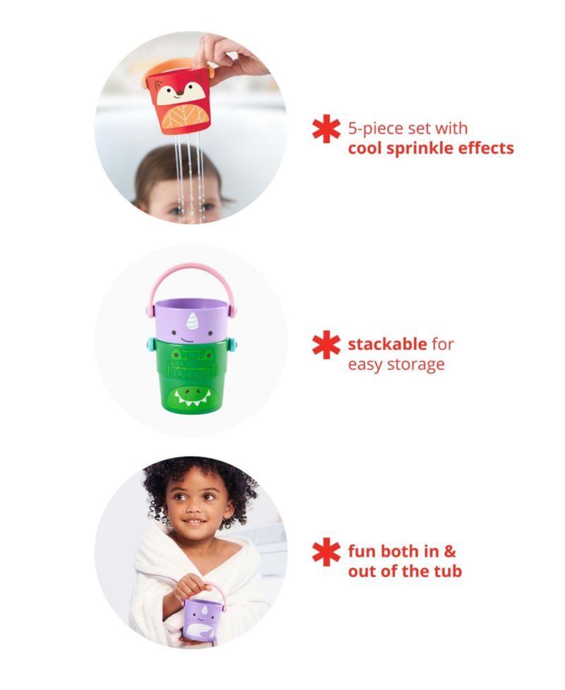 Zoo Stack and Pour Buckets Toy