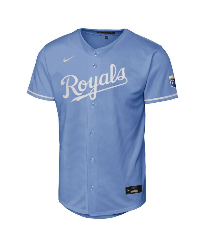 Big Boys and Girls Light Blue Kansas City Royals Alternate Stadium Jersey