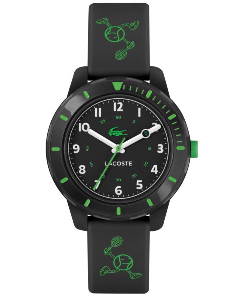 Kids Mini Tennis Black Silicone Strap Watch 34.5mm